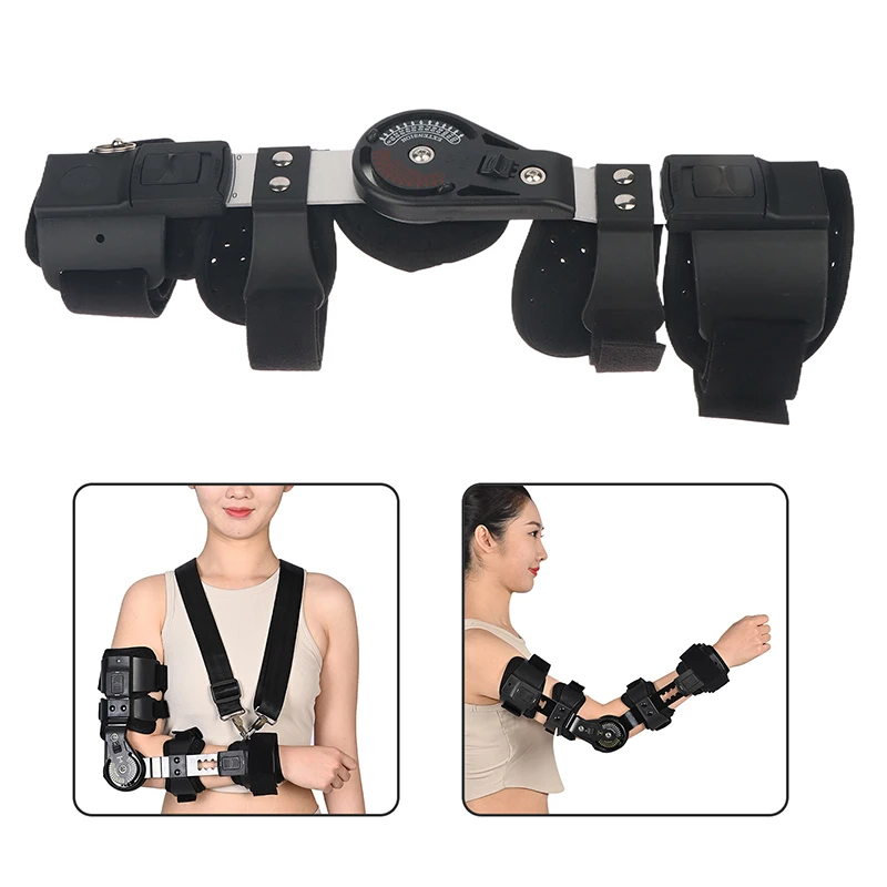 1 Uds. Soporte de fijación de articulación de codo, eslinga de brazo de hombro con bisagras para soportes de brazo, férula de soporte, órtesis