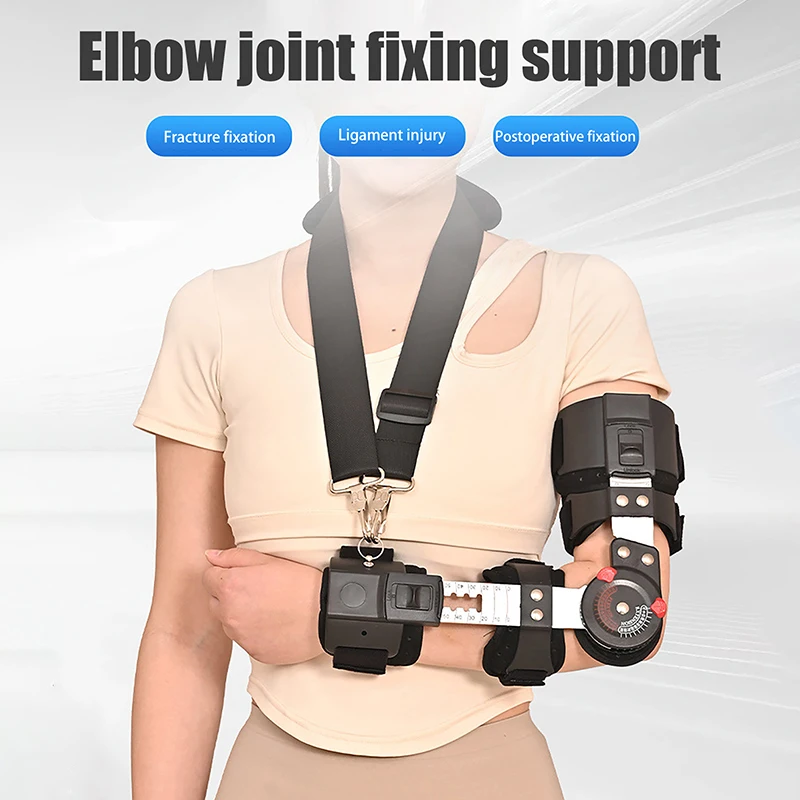 1 Uds. Soporte de fijación de articulación de codo, eslinga de brazo de hombro con bisagras para soportes de brazo, férula de soporte, órtesis