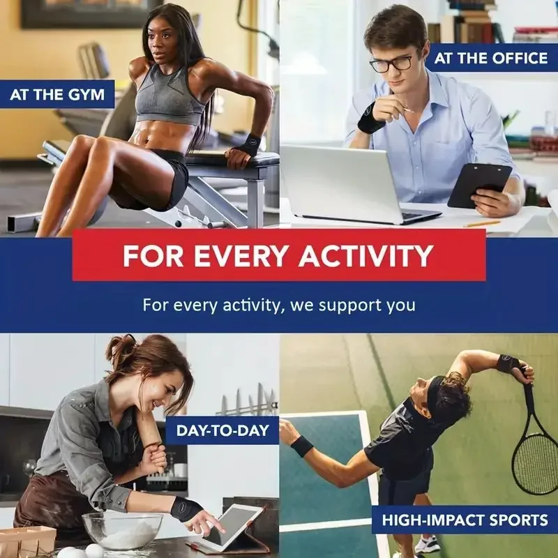 Muñequera ajustable perfecta para mujeres y hombres soporte correa envolvente mano túnel carpiano soporte Fitness adecuado tanto mano derecha izquierda