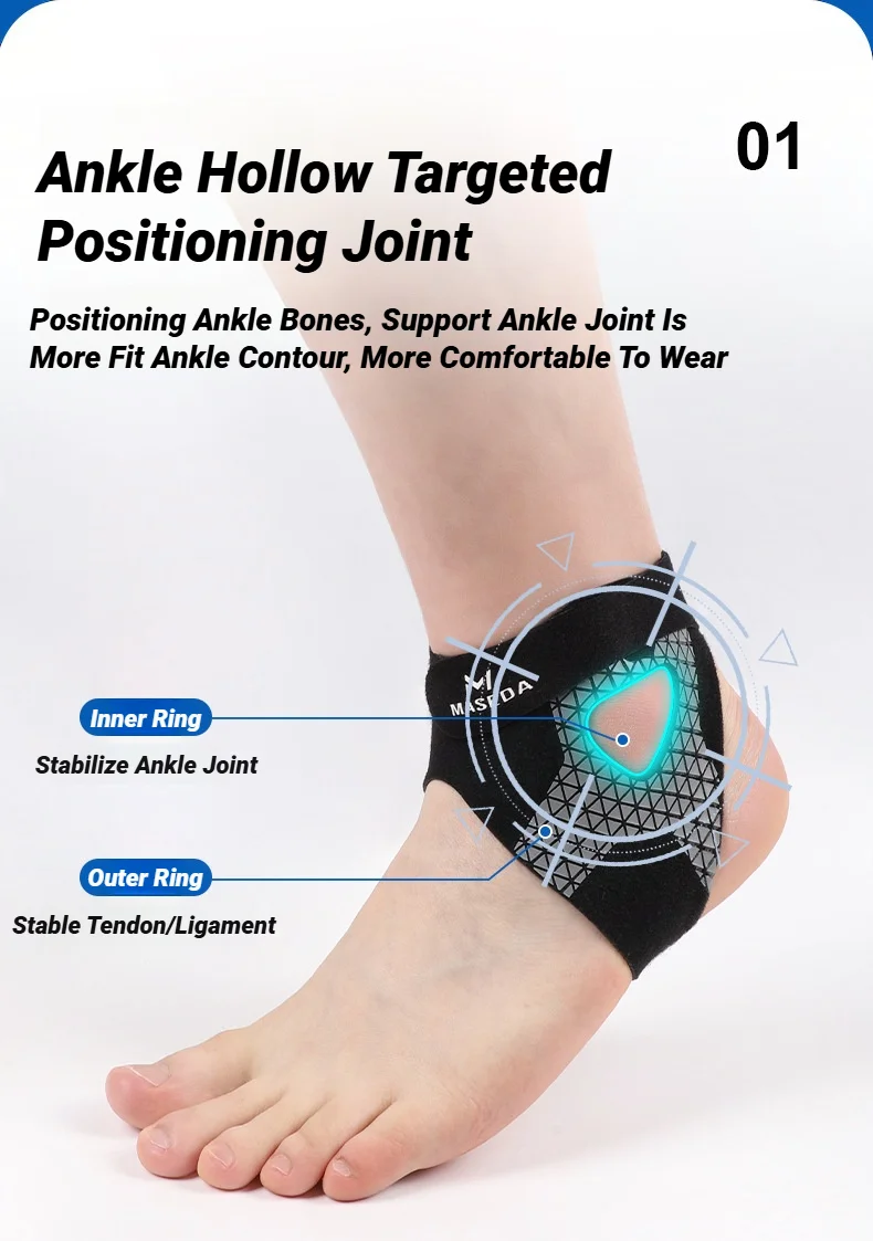 Tobillera ultrafina Absorción de impactos Comodidad para la salud ​ ​ Protectores ajustables de prevención de fitness deportivo, desgaste de tensión