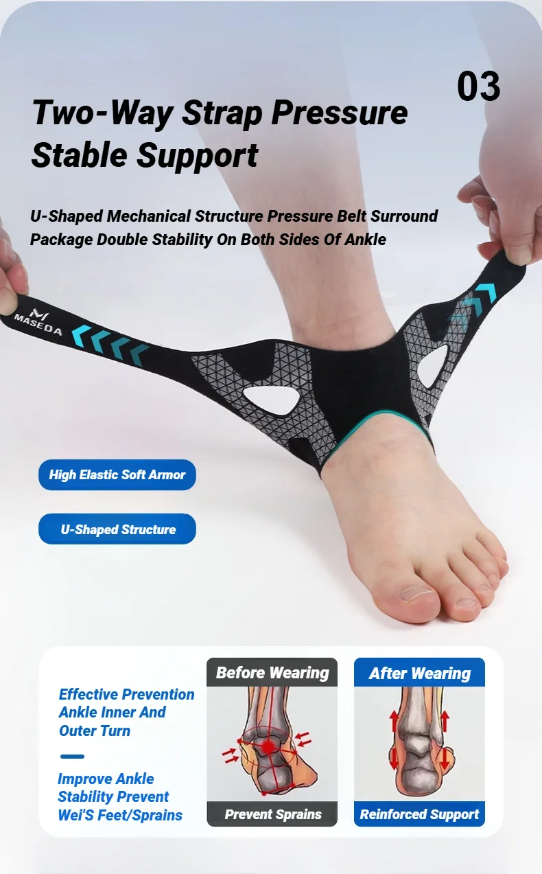 Tobillera ultrafina Absorción de impactos Comodidad para la salud ​ ​ Protectores ajustables de prevención de fitness deportivo, desgaste de tensión